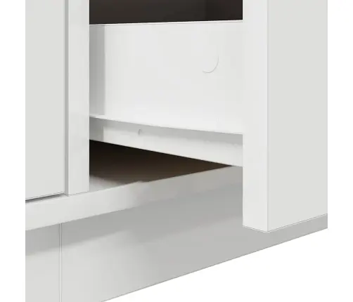 Tv Spintelė Su Led Lemputėmis, Baltos Spalvos, 193,5X41X50 Cm