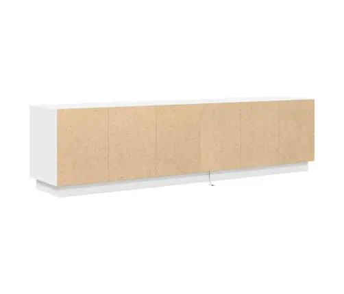 Tv Spintelė Su Led Lemputėmis, Baltos Spalvos, 193,5X41X50 Cm
