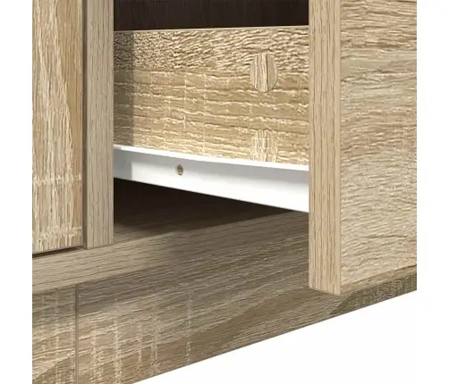 Tv Skapītis Ar Led Lampiņām, Ozolkoka, 193,5X41X50 Cm Vidaxl