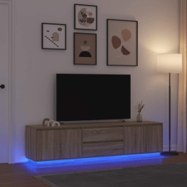 Led-Tuledega Telerikapp, Sonoma Tamm, 193,5X41X50 Cm