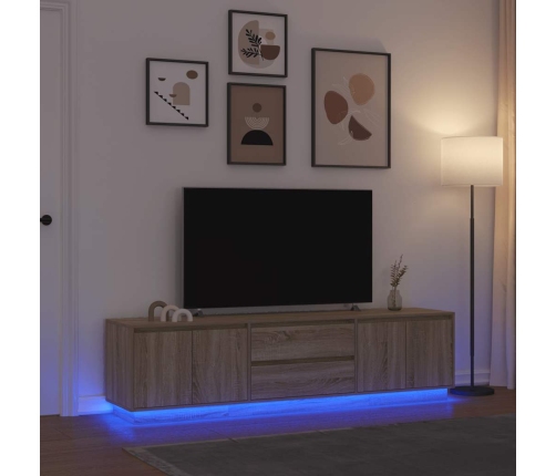 Led-Tuledega Telerikapp, Sonoma Tamm, 193,5X41X50 Cm