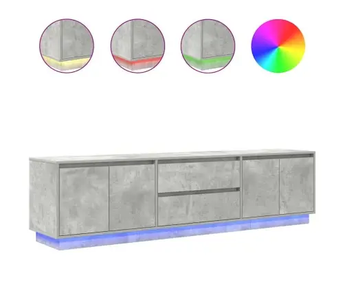 Led-Tuledega Telerikapp, Betoonhall, 193,5X41X50 Cm
