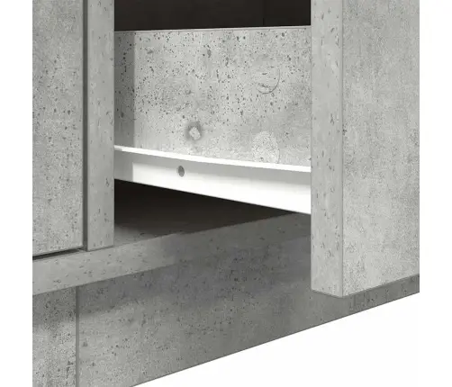 Led-Tuledega Telerikapp, Betoonhall, 193,5X41X50 Cm