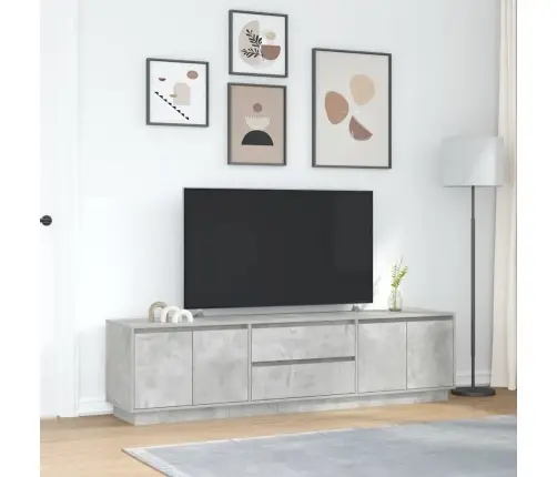 Led-Tuledega Telerikapp, Betoonhall, 193,5X41X50 Cm