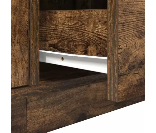 Tv Galdiņš Ar Led Lampiņām, Ozolkoka Krāsa, 193,5X41X50 Cm Vidaxl