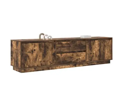 Tv Galdiņš Ar Led Lampiņām, Ozolkoka Krāsa, 193,5X41X50 Cm Vidaxl