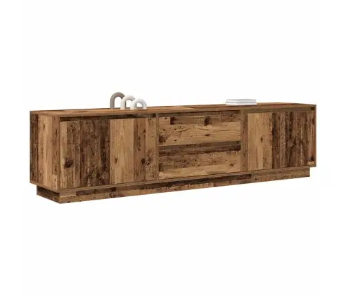 Led-Valgustitega Telerikapp, Vana Puit 193,5X41X50 Cm