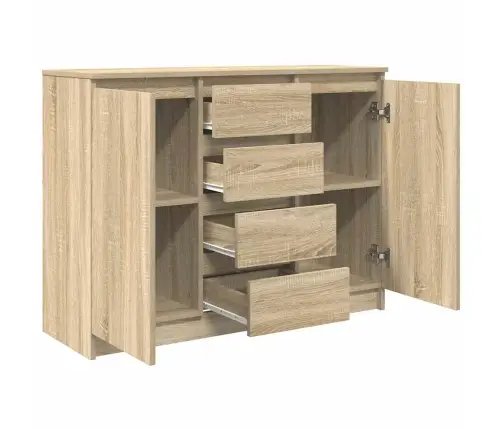 Kumode Ar Atvilktnēm, 100,5X35X76 Cm, Inženierijas Koks Vidaxl