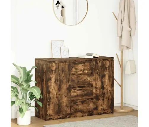 Šoninė Spintelė Su Stalčiais, 100,5X35X76 cm Mediena Šoninė Spintelė Su Stalčiais, 100,5X35X76 cm Mediena