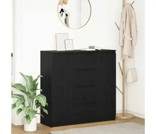 Puhvetkapp Sahtlitega, Must Tamm, 100,5X35X98,5 cm Tehispuit Puhvetkapp Sahtlitega, Must Tamm, 100,5X35X98,5 cm Tehispuit