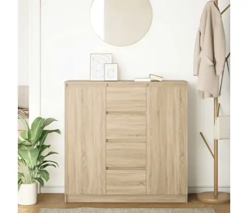 Kumode Ar Atvilktnēm, 100,5X35X98,5 Cm, Inženierijas Koks Vidaxl