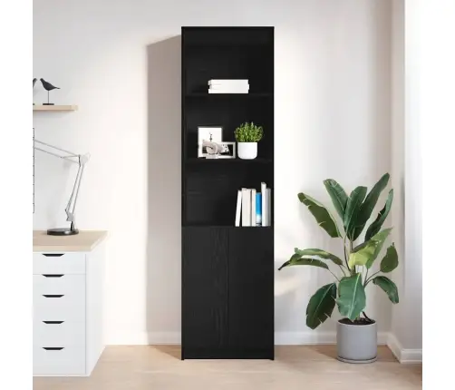 Augstais Skapītis, Melns Ozols, 50X35X180 Cm Inženierijas Koks Vidaxl