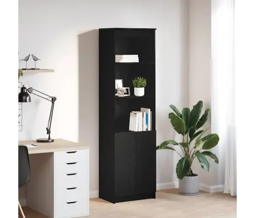 Augstais Skapītis, Melns Ozols, 50X35X180 Cm Inženierijas Koks Vidaxl