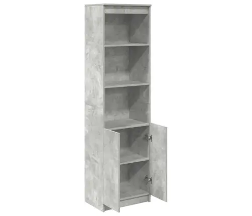 Komoda, Betono Pilkos Spalvos, 50X35X180 Cm Apdirbta Mediena