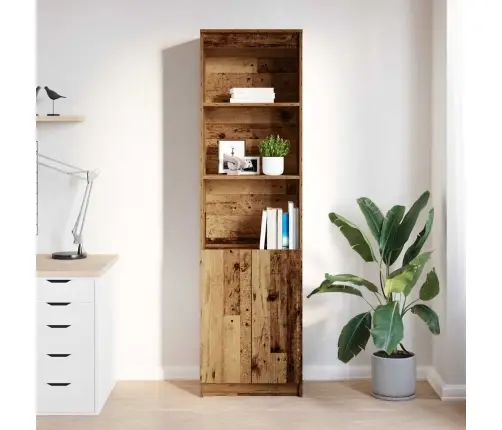 Augstais Skapītis, Veca Koka, 50X35X180 Cm, Inženierijas Koks Vidaxl