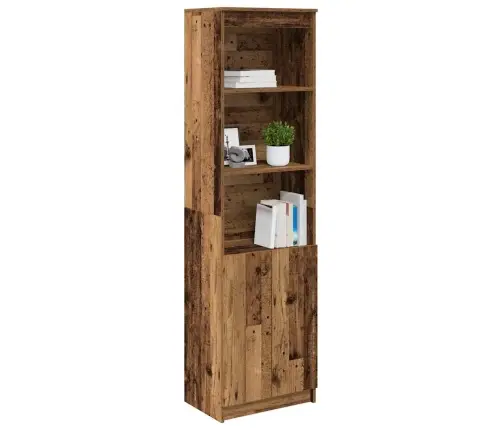 Augstais Skapītis, Veca Koka, 50X35X180 Cm, Inženierijas Koks Vidaxl