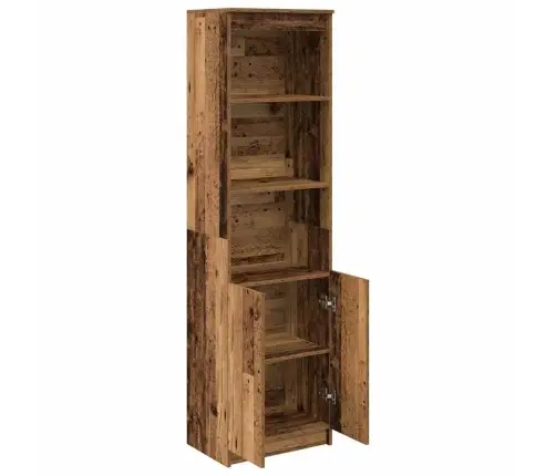 Augstais Skapītis, Veca Koka, 50X35X180 Cm, Inženierijas Koks Vidaxl