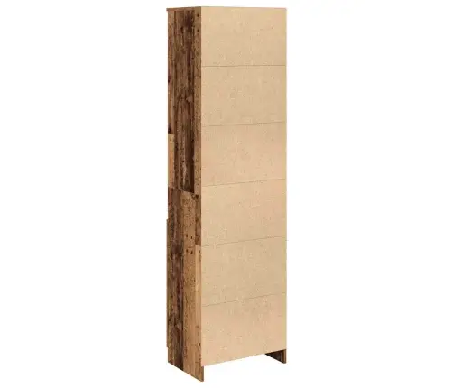 Augstais Skapītis, Veca Koka, 50X35X180 Cm, Inženierijas Koks Vidaxl