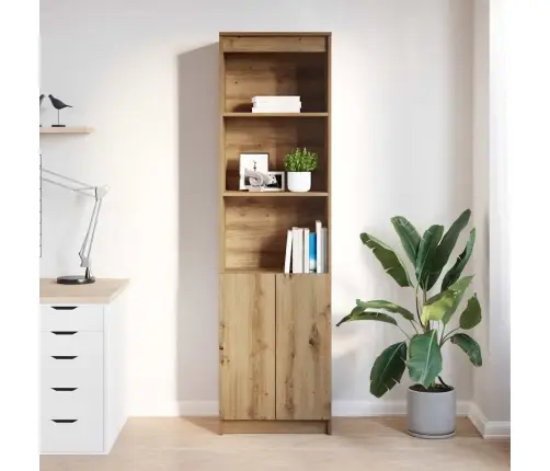 Augstais Skapītis, Koka Krāsa, 50X35X180 Cm, Inženierijas Koks Vidaxl