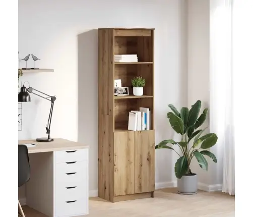 Augstais Skapītis, Koka Krāsa, 50X35X180 Cm, Inženierijas Koks Vidaxl