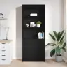 Augstais Skapītis Melns Ozols 70X35X180 Cm Inženierijas Koks Vidaxl