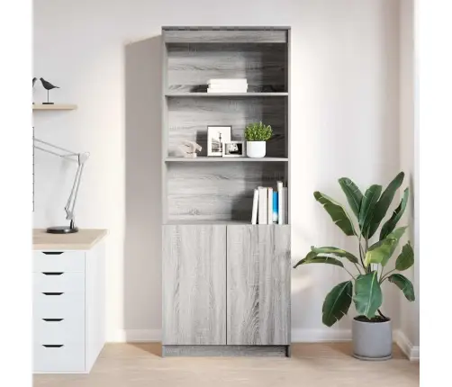 Komoda, Pilkos Ąžuolo Spalvos, 70X35X180cm Apdirbta Mediena Komoda, Pilkos Ąžuolo Spalvos, 70X35X180cm Apdirbta Mediena