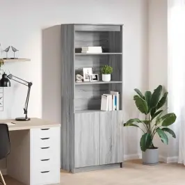 Augstais Skapītis Pelēka Ozolkoka Krāsa 70X35X180 Cm Vidaxl