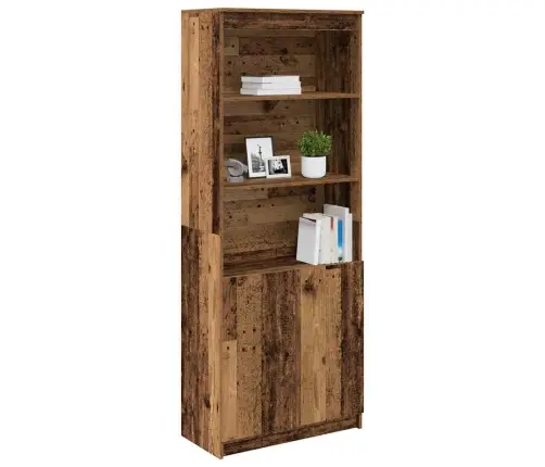Augstais Skapītis, Veca Koka, 70X35X180 Cm Inženierijas Koks Vidaxl