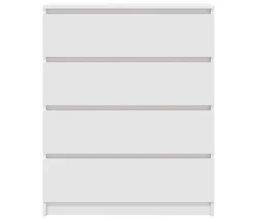 Kumode, Balta, 80X35X99 Cm, Inženierijas Koks Vidaxl