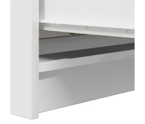 Kumode, Balta, 80X35X99 Cm, Inženierijas Koks Vidaxl