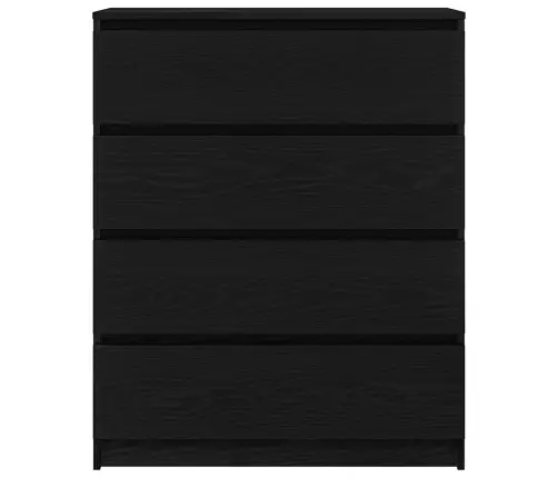 Kumode, Melns Ozols, 80X35X99 Cm, Inženierijas Koks Vidaxl