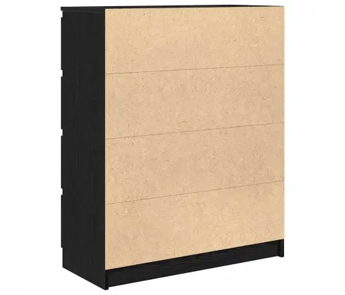 Kumode, Melns Ozols, 80X35X99 Cm, Inženierijas Koks Vidaxl