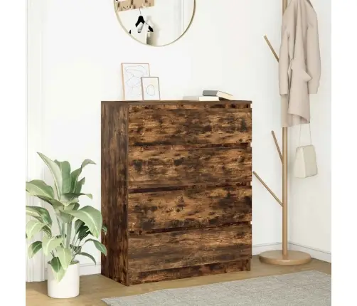 Kumode, Ozolkoka Krāsa, 80X35X99 Cm, Inženierijas Koks Vidaxl