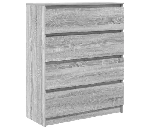 Kumode, Pelēka Ozolkoka, 80X35X99 Cm, Inženierijas Koks Vidaxl