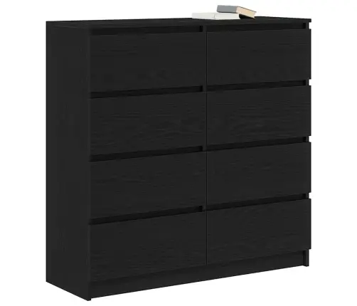 Bufete Melns Ozols 100X35X99 Cm Engineered Wood Vidaxl