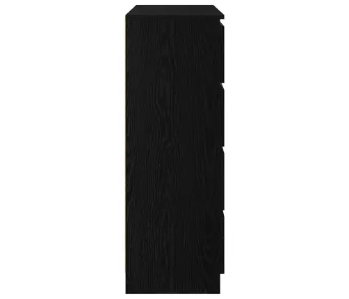 Bufete Melns Ozols 100X35X99 Cm Engineered Wood Vidaxl