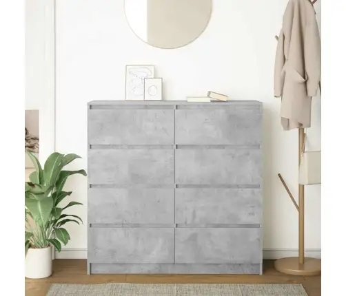 Bufete Betons Pelēks 100X35X99 Cm Engineered Wood Vidaxl