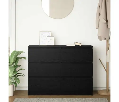 Kumode, Melns Ozols, 100X35X76 Cm, Inženierijas Koks Vidaxl