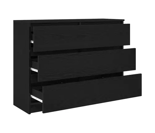 Kumode, Melns Ozols, 100X35X76 Cm, Inženierijas Koks Vidaxl