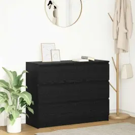 Kumode, Melns Ozols, 100X35X76 Cm, Inženierijas Koks Vidaxl