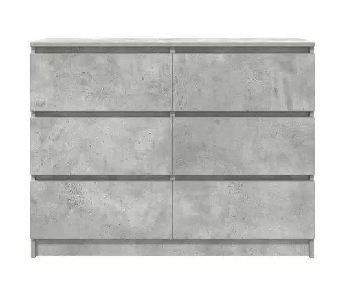 Kumode, Betona Pelēka, 100X35X76 Cm, Inženierijas Koks Vidaxl