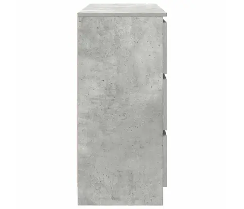 Kumode, Betona Pelēka, 100X35X76 Cm, Inženierijas Koks Vidaxl