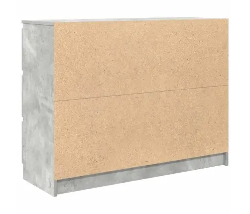 Kumode, Betona Pelēka, 100X35X76 Cm, Inženierijas Koks Vidaxl