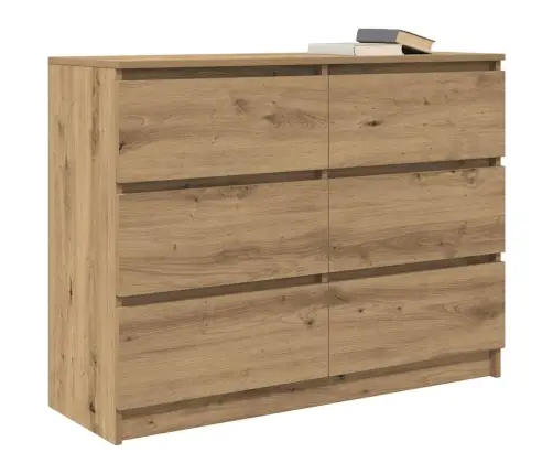 Kumode, Koka Krāsa, 100X35X76 Cm, Inženierijas Koks Vidaxl
