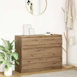 Kumode, Koka Krāsa, 100X35X76 Cm, Inženierijas Koks Vidaxl