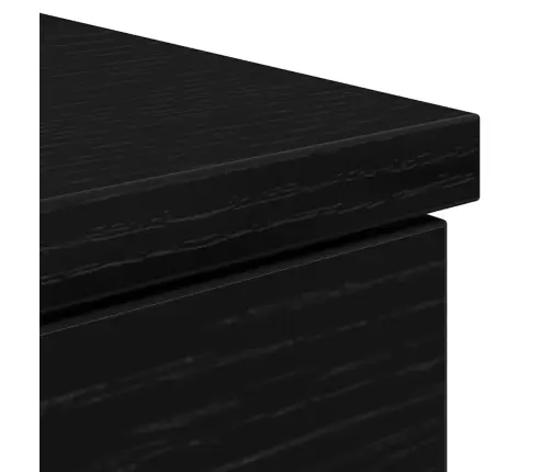 Galds Melns Ozols 140X49X76 Cm Inženierijas Koks Vidaxl