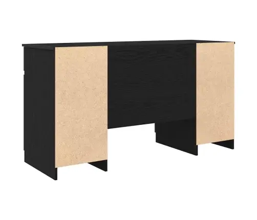 Galds Melns Ozols 140X49X76 Cm Inženierijas Koks Vidaxl