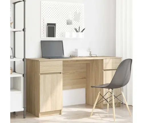 Laud Sahtliga Riiuliga Sonoma Tamm 140 X 49 X 76 Cm Tehispuit
