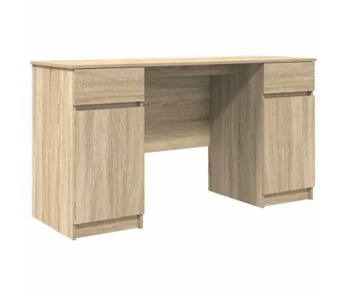 Laud Sahtliga Riiuliga Sonoma Tamm 140 X 49 X 76 Cm Tehispuit