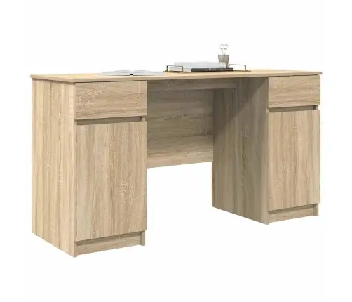 Laud Sahtliga Riiuliga Sonoma Tamm 140 X 49 X 76 Cm Tehispuit